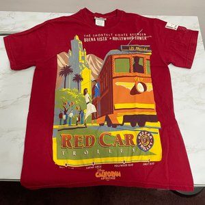 Disney California Adventure Red Car Trolley Grand Opening 2012 Shirt Size Small